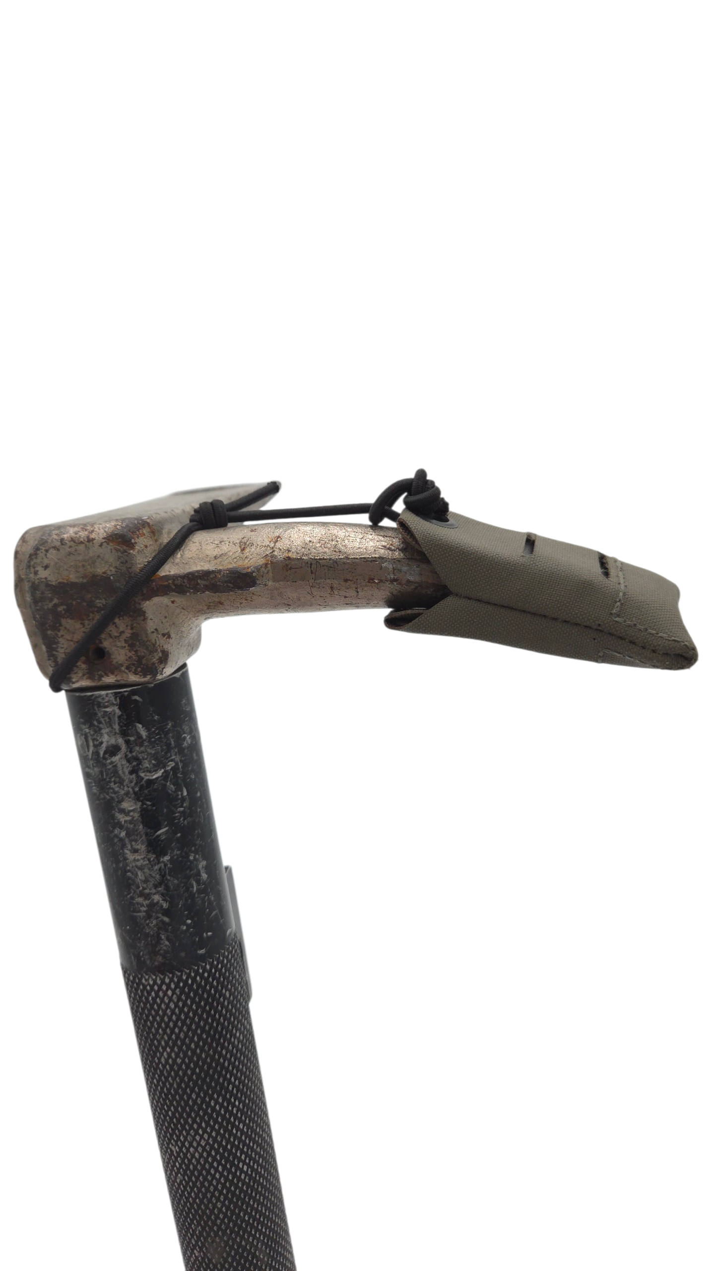 Forge Concepts Breaching Tool Retention Cover -Small - Ranger Green - Directly Mounted to Ruhltech Halligan - Side View