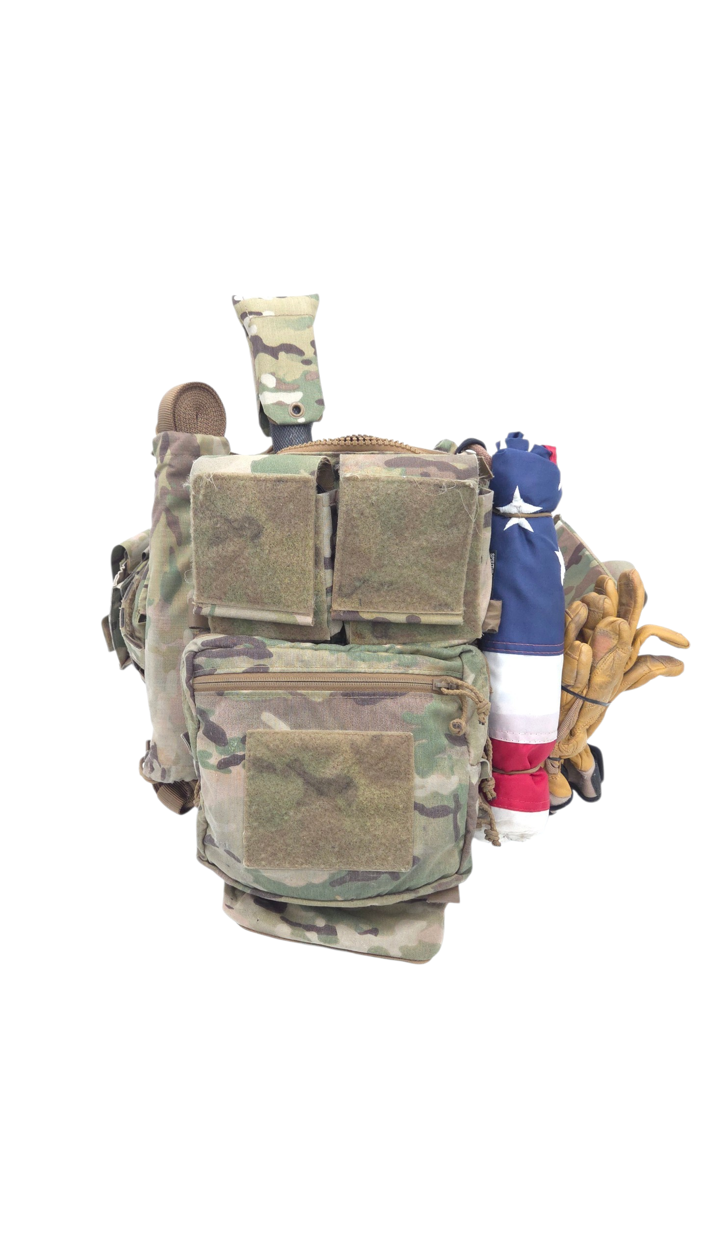 Forge Concepts Breaching Tool Retention Cover (BTRC) - Large - Multicam - on Sledge Handle - Spiritus Systems Assaulter Back Panel